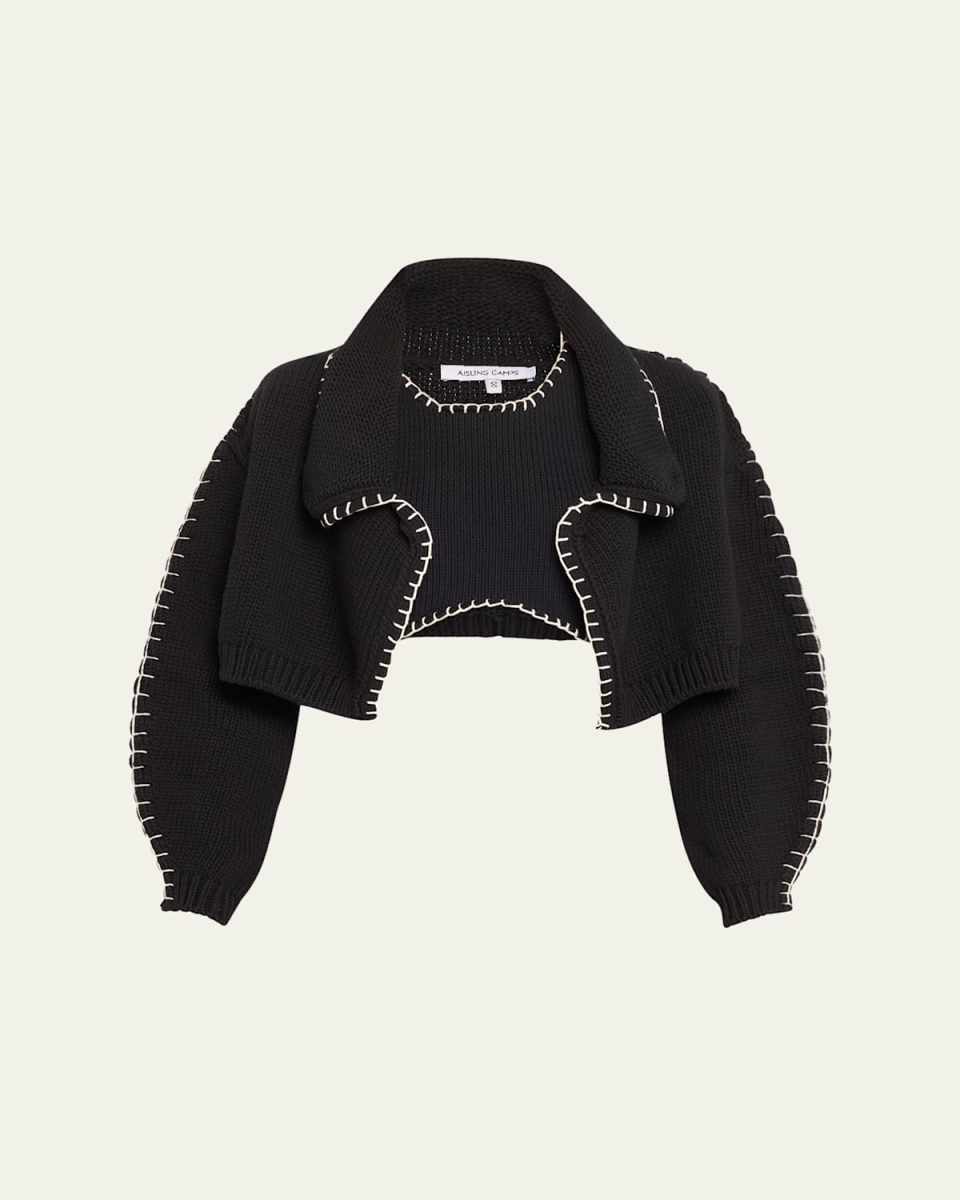Blanket Stitch Knit Bolero